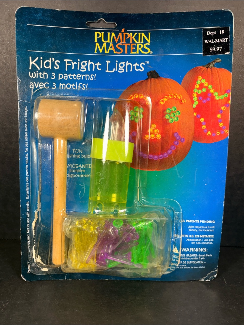 Vintage 2001 Pumpkin Masters Kid’s Fright Lights Halloween Kit